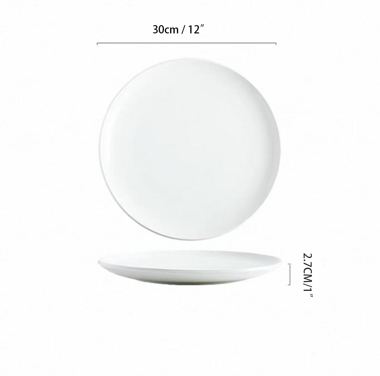 Chefco,PT00116-1,12" Popcelain Round Plate