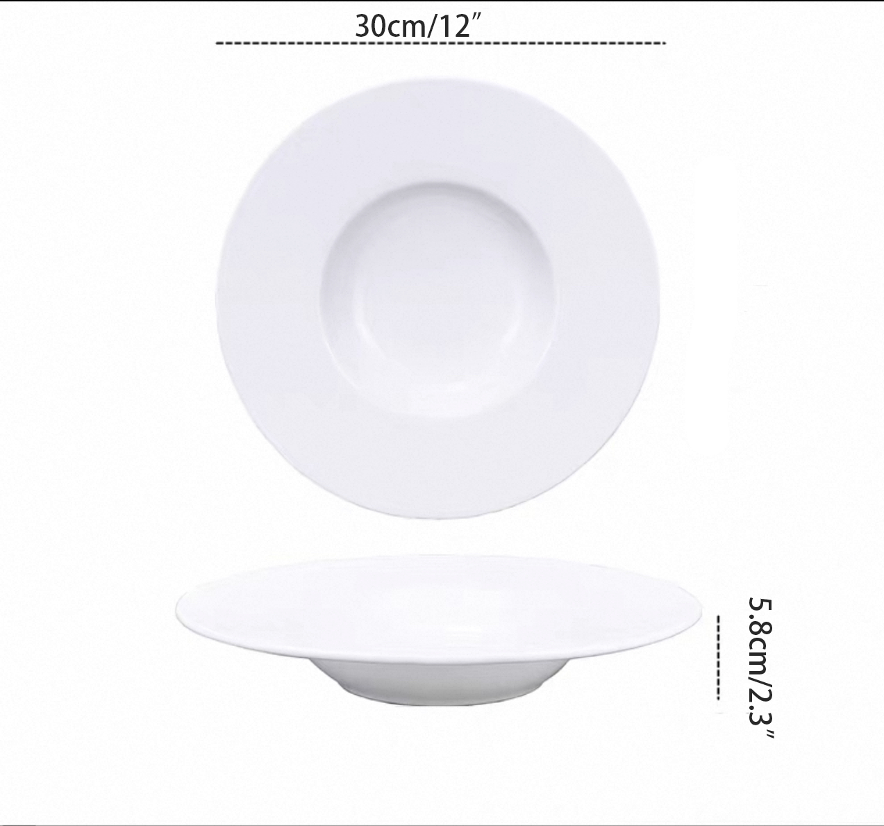 Chefco, PT00207/726011 ,12" Porcelain Royal Soup Plate