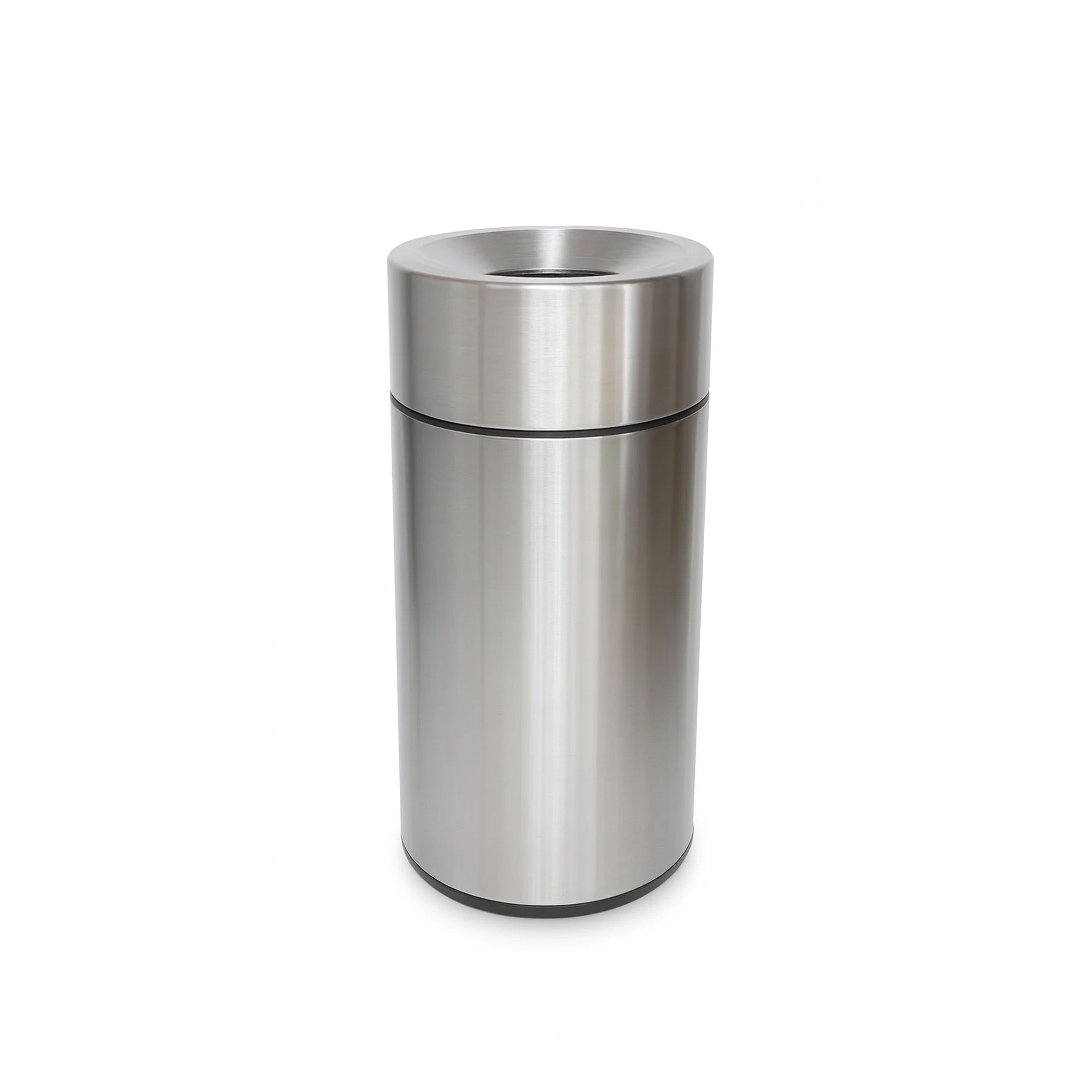 Poubelle ronde en acier inoxydable avec couvercle basculant (STC-380)