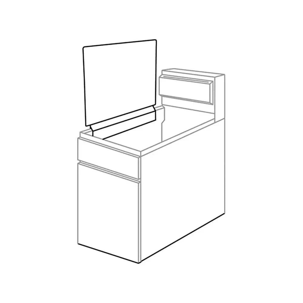 Chefco,TSGU-2014-SS, Fryer Splash Guard, Stainless Steel, 20"x14" - Chefcoca