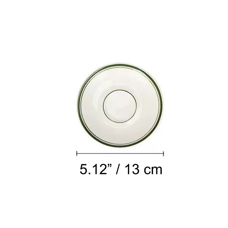 Chefco, VIC-36 Green line Saucer, 4-7/8" Dia. Porcelain