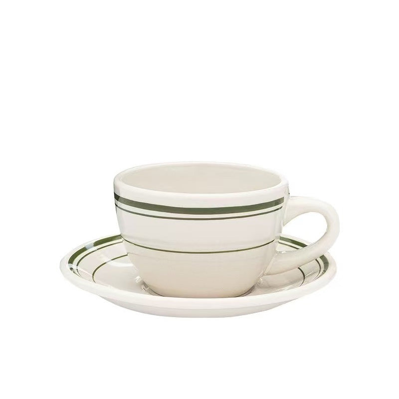 Chefco, VIC-2 Green line Saucer,6" Dia. Porcelain - Chefcoca