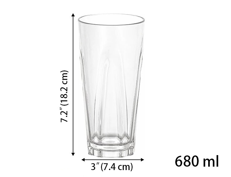 680mL Classic Clear Polycarbonate Tumbler (23 oz) - Chefcoca