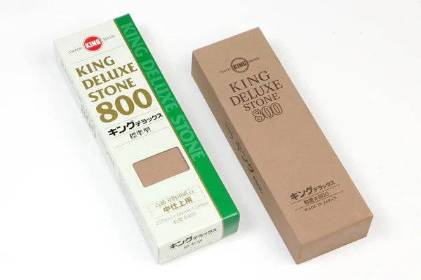 King #800 Standard Deluxe Sharpening Stone, Medium, 207mm x66mm x 34mm - Chefcoca