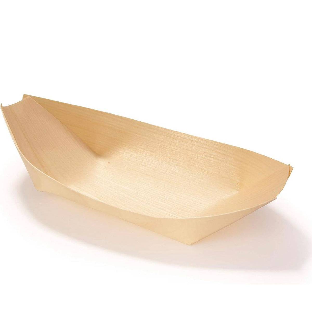 Disposable Pine Serving Boat - Chefcoca