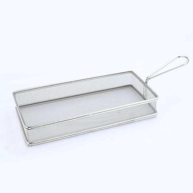 Mini Rectangular Fry Serving Basket (25.5cmL x 13cmW x 4.5cmH) - Chefcoca