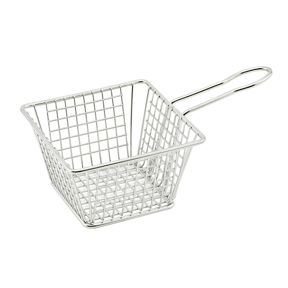 FBM-554S - Mini Serving Basket - Square, 5"L x 5"W x 4"H - Chefcoca