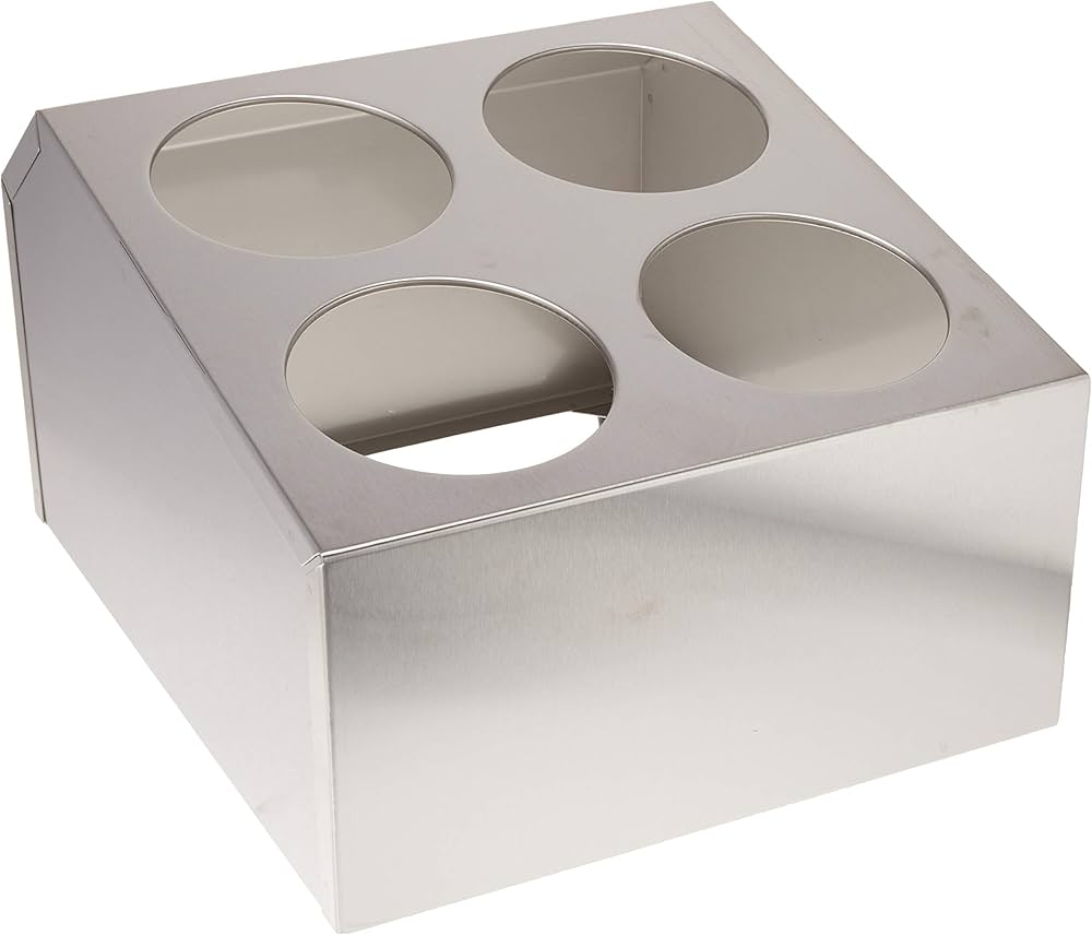 Flatware Holder Stainless Steel with 4 Slots, holder only - Chefcoca