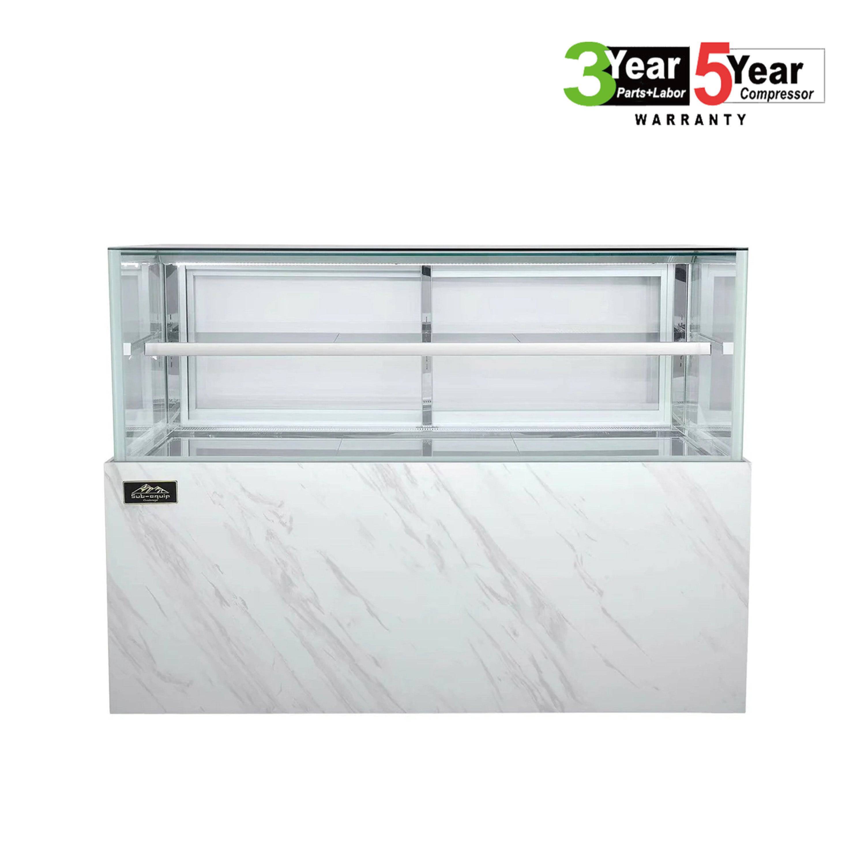 Sub-equip, 59"Cake Display Showcase,Refrigerated Bakery Display Case with LED Lighting - Chefcoca