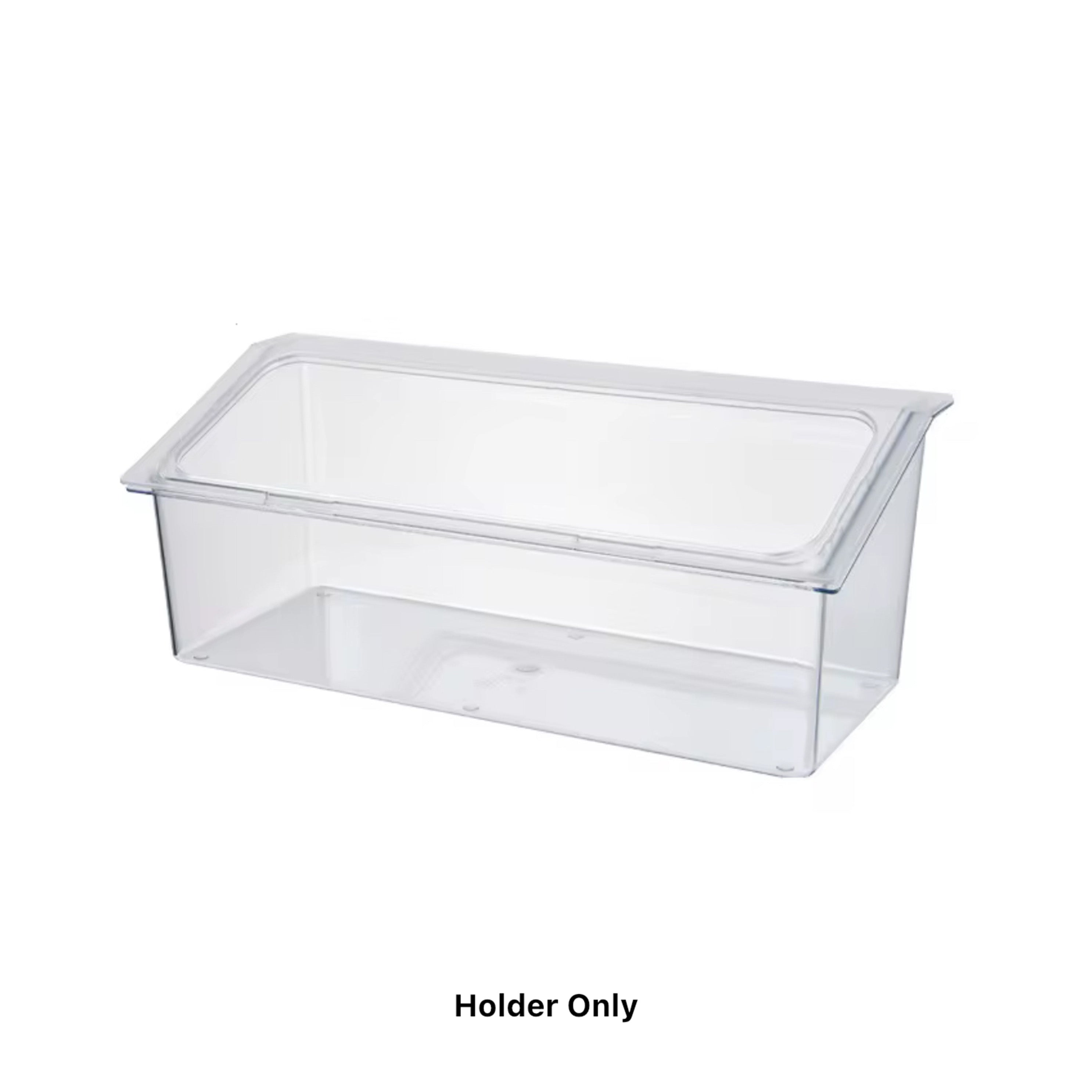 Chilled Condiment Server, rectangle steam pan holder, fit for 3 pcs 1/6 Size steam pans, Holder Only - Chefcoca