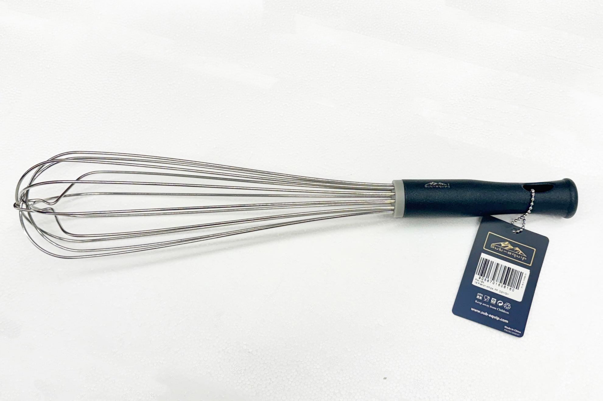 Sub-Equip, 16"Stainless Steel French Whips With Nylon - Chefcoca