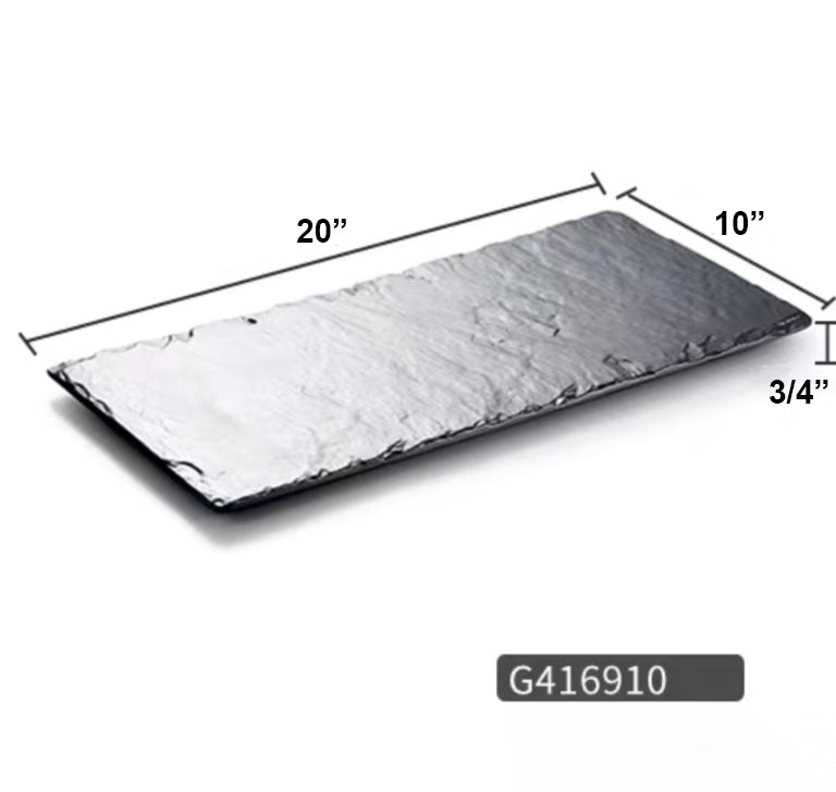 Matte Black Melamine Slab Plate (G416910/G416911/M418093B) - Chefcoca