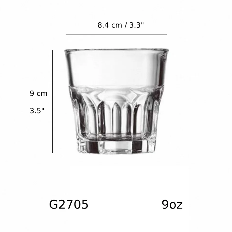 Casablanca Rocks Glass, 9oz (G52705) x 12pcs - Chefcoca