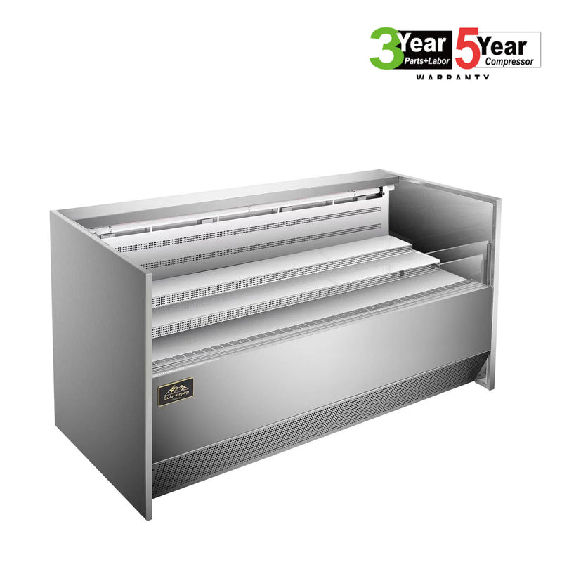 Sub-equip,77" Low Profile Horizontal Air Curtain Open Refrigerated Display Case, Grab and Go refrigerator self-serve counter case (W77" X D34"X H33")