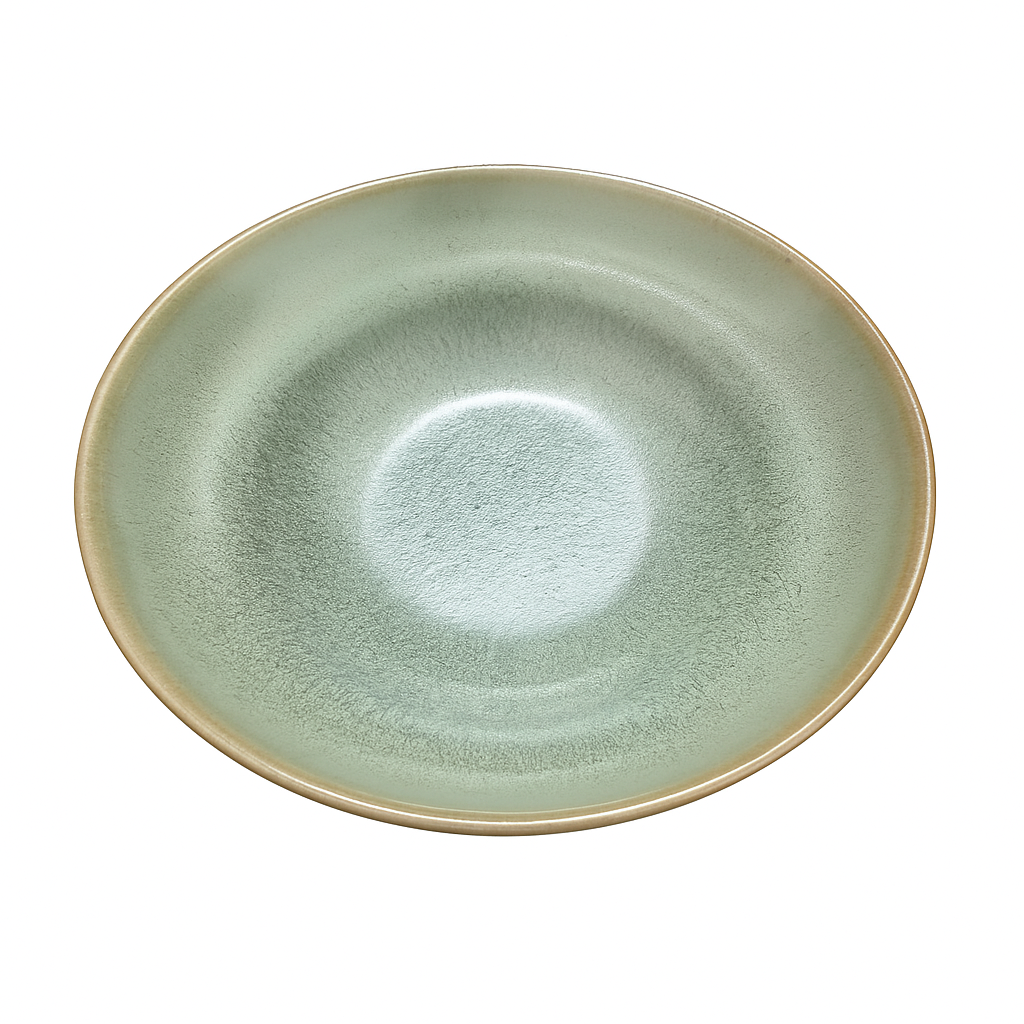 Chefco,GR3008,12'' Dia ceramic green round soup plate