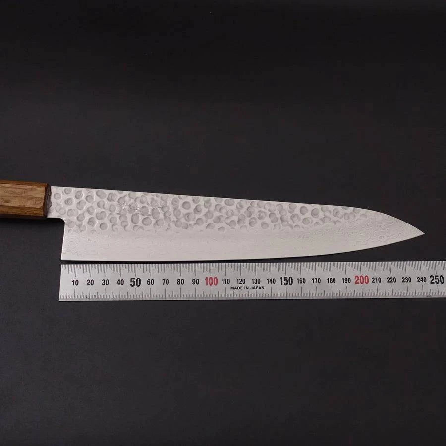 MUSASHI Gyuto VG-10 Tsuchime Damascus Yaki-Urushi Handle 240mm (157-240) - Chefcoca