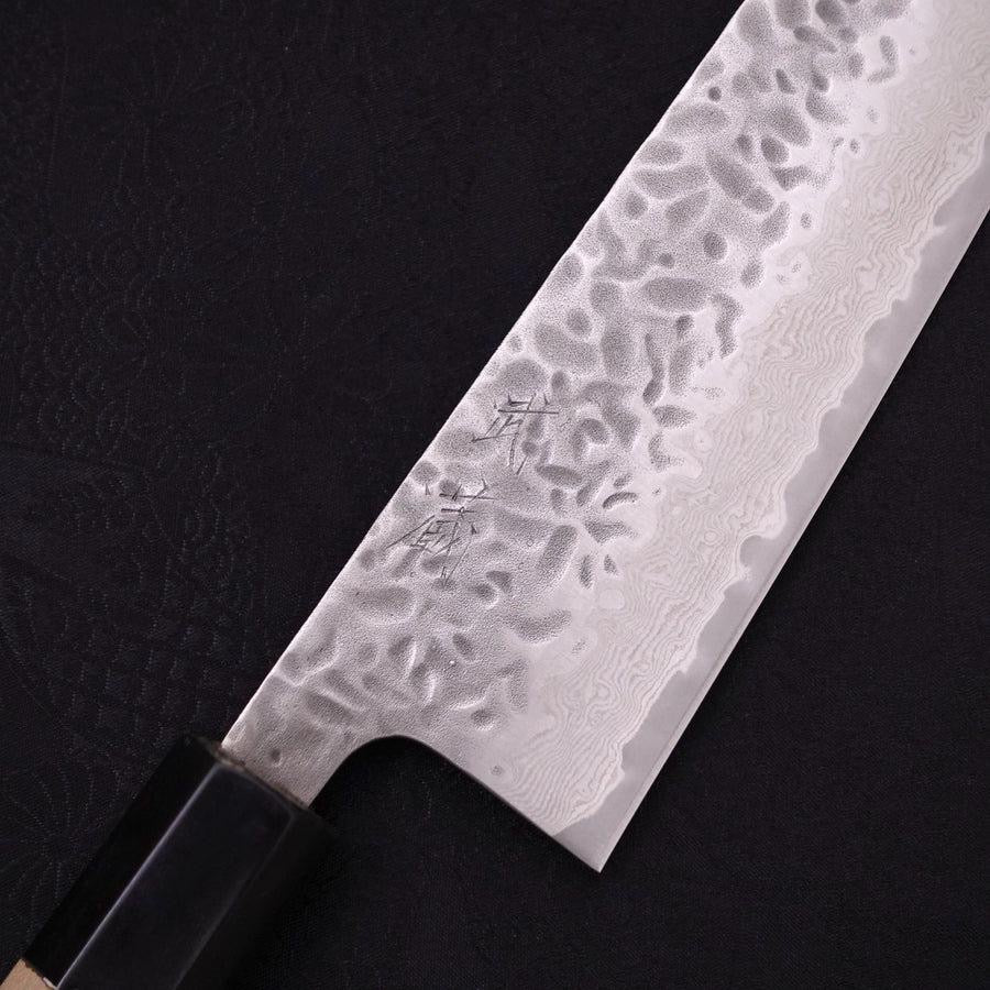 MUSASHI Gyuto AUS-10 Tsuchime Damascus Buffalo Magnolia Handle 240mm (256-240) - Chefcoca