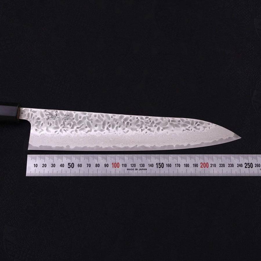 MUSASHI Gyuto AUS-10 Tsuchime Damascus Buffalo Magnolia Handle 240mm (256-240) - Chefcoca