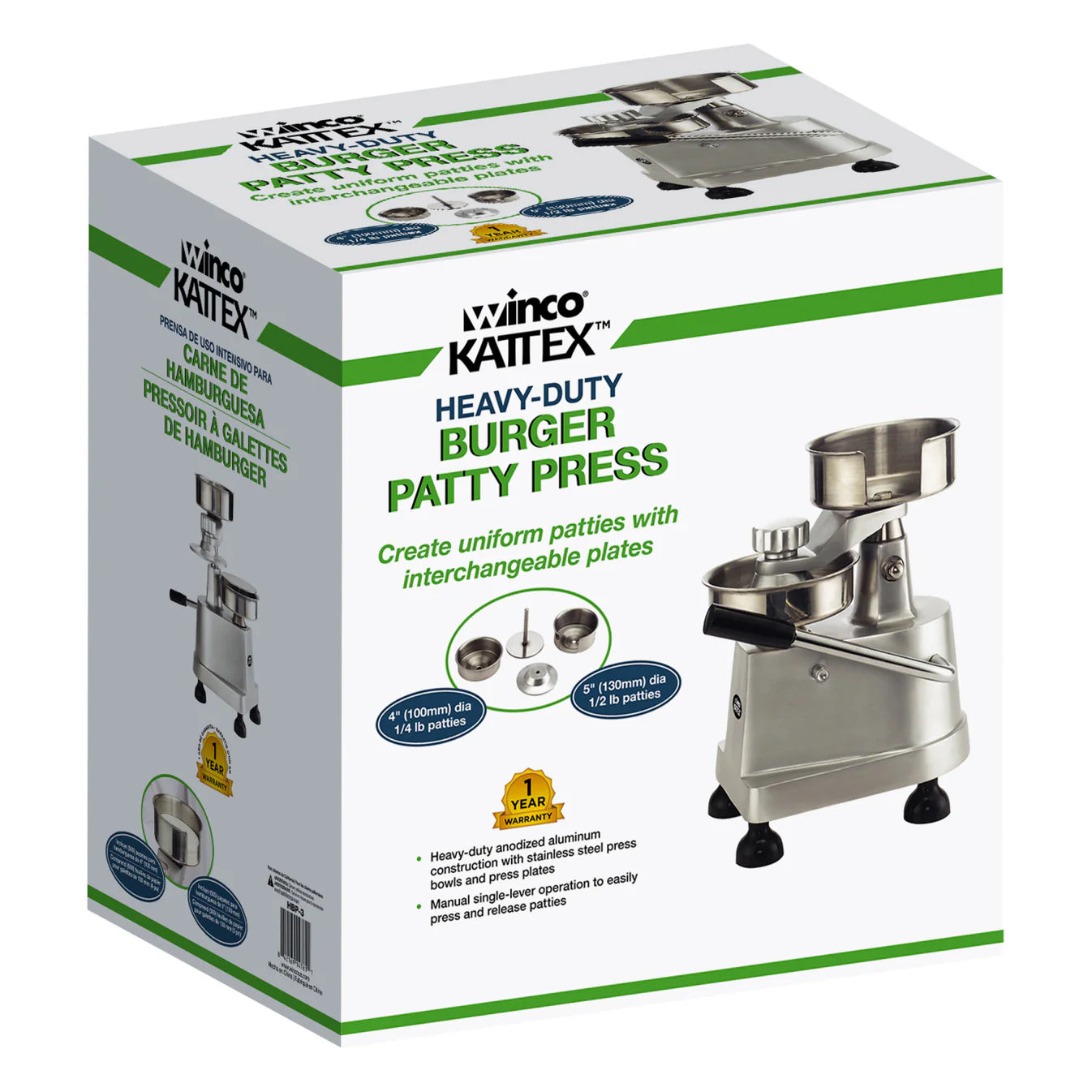 HBP-3 - KATTEX Heavy-Duty Burger Patty Press - Chefcoca
