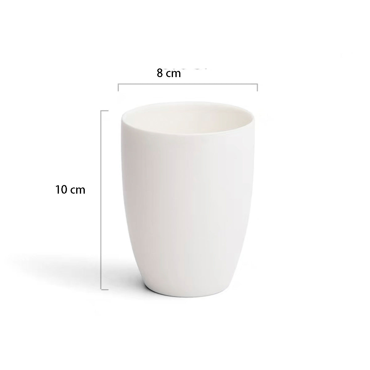 White Melamine Tapered Tea Cup (HC6332W) - Chefcoca
