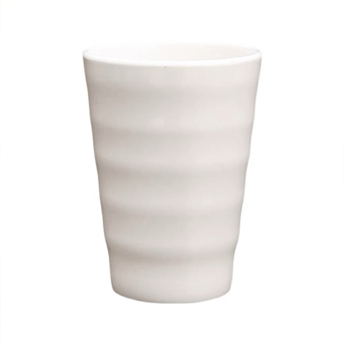 White Melamine Ridges Tumbler (HC6335W) - Chefcoca