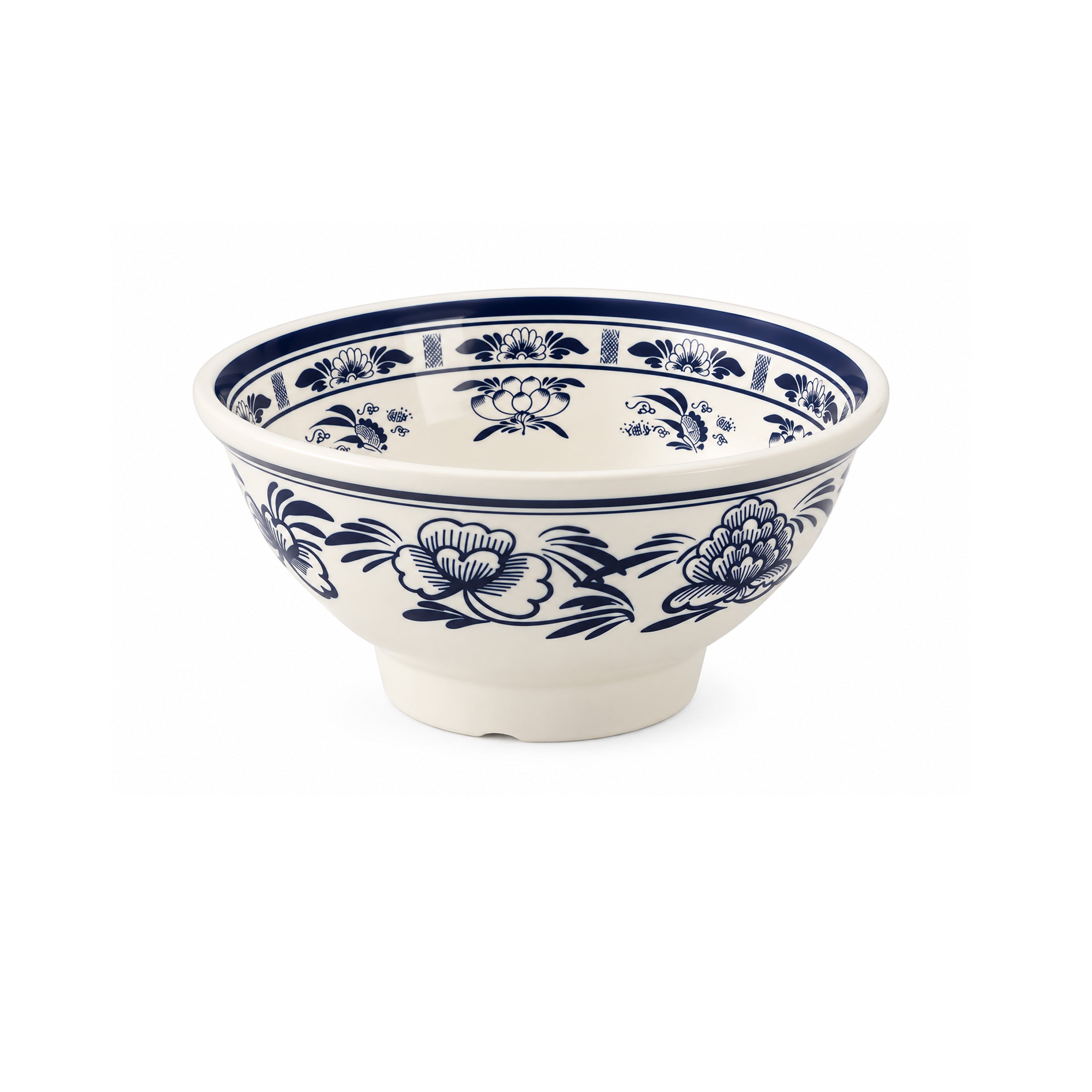 CHEFCO, HFLM-022-7.5, 7.3”Blue Floral noodle soup bowl, melamine
