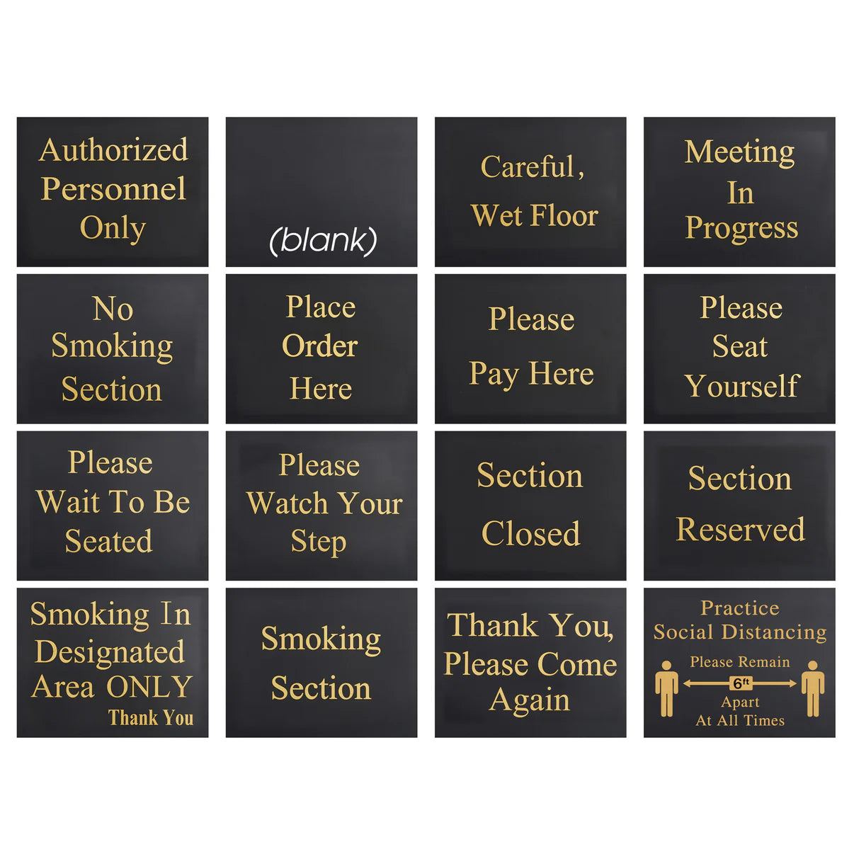 HTS-60K - 60" Hostess Sign with 16 Message Variations - Chefcoca