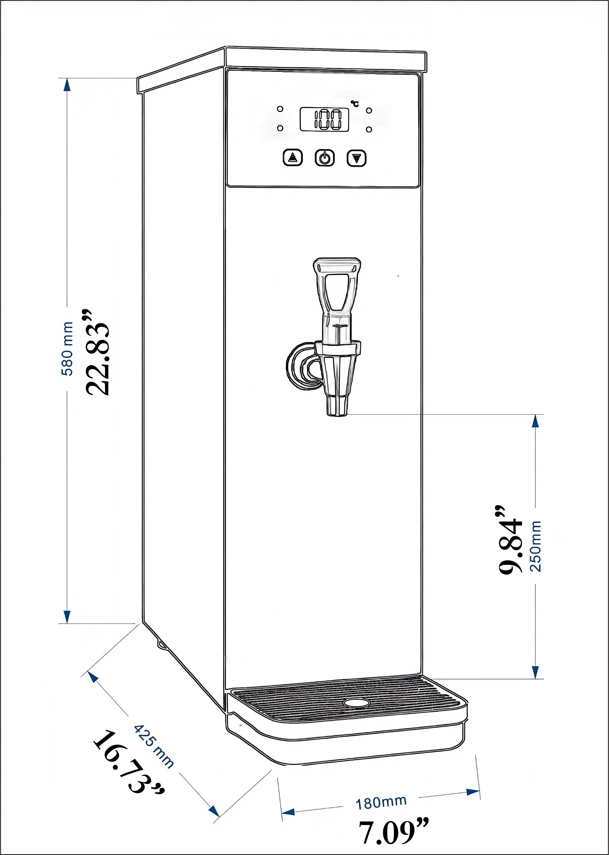 Chefco CF-WD60-K21, 10L Hot Water Tower - Chefcoca