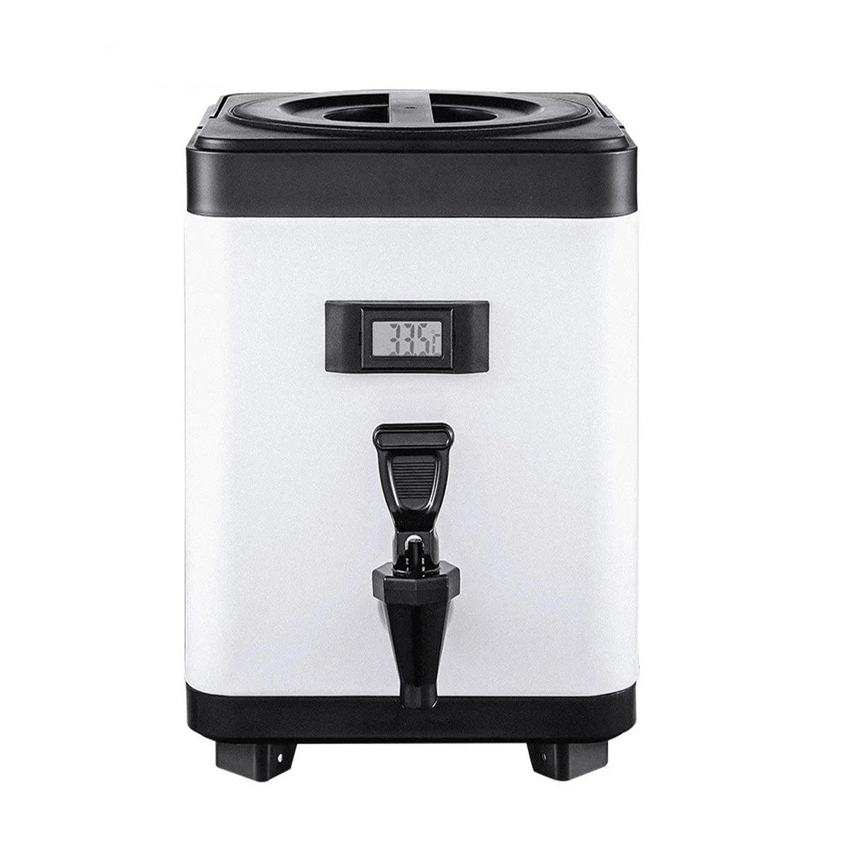 Insulated Beverage Dispenser With Thermometer, White  (IBD-10L) - Chefcoca