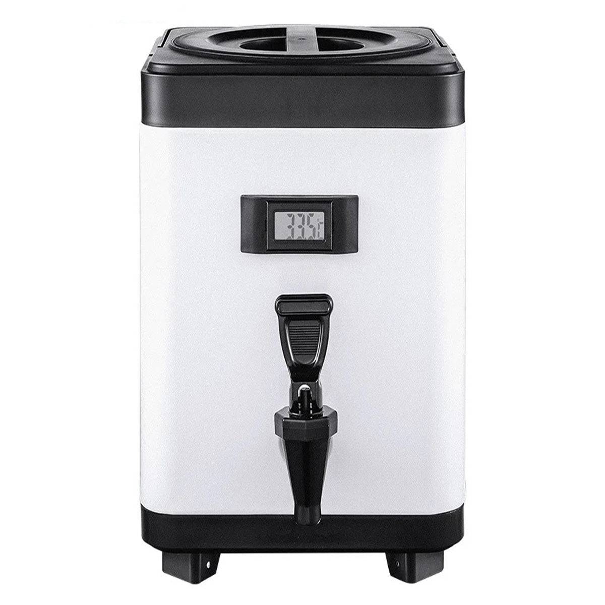 Insulated Beverage Dispenser With Thermometer, White  (IBD-12L) - Chefcoca
