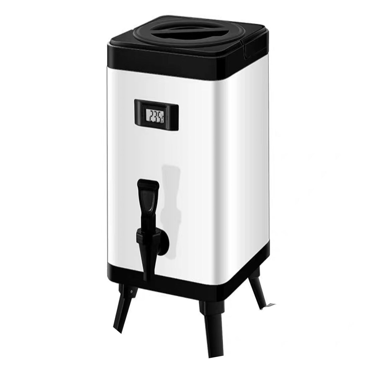 Insulated Beverage Dispenser With Thermometer, White  (IBD-12L) - Chefcoca