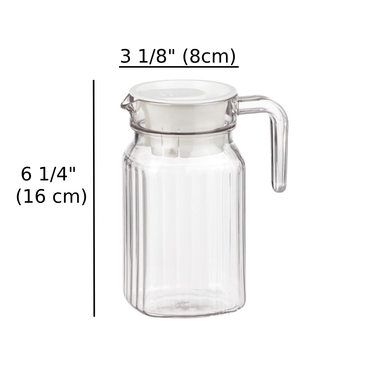 PC Decanter, Clear With White Lid - Chefcoca