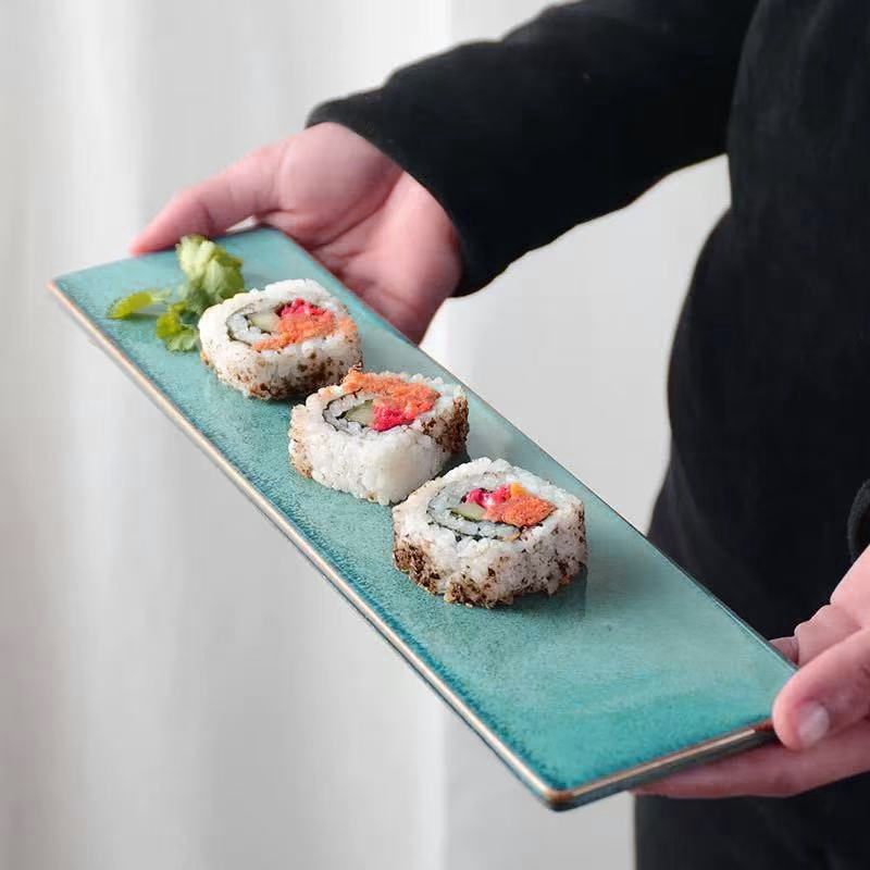 Chefco, Rectangular Long Sushi Plate (JS3309G) - Chefcoca