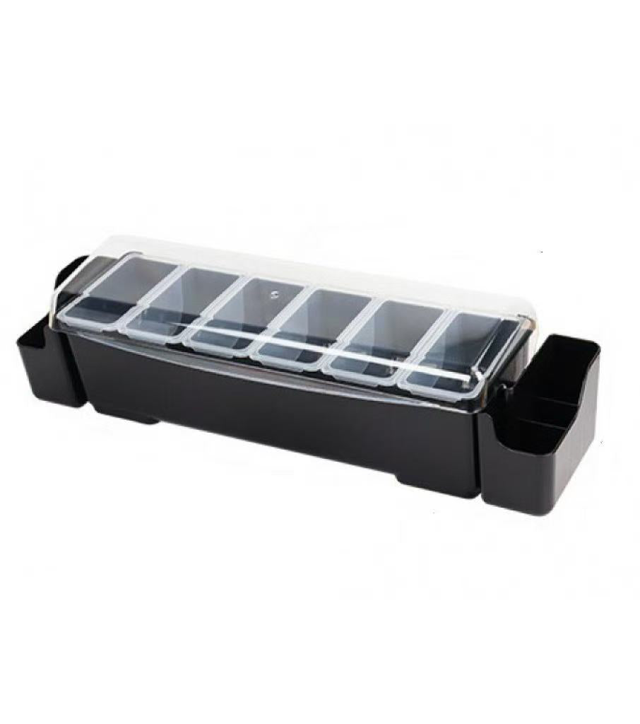 JW-BN6L,New PC Condiment Holder, 6 Low Compartments ,JIWINS - Chefcoca