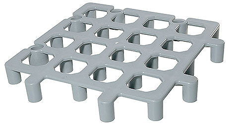 Floor Rack System 1-Tile Polypropylene Grey 335x335x38mm - Chefcoca
