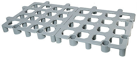Floor Rack System 1-Tile Polypropylene Grey 335x335x38mm - Chefcoca