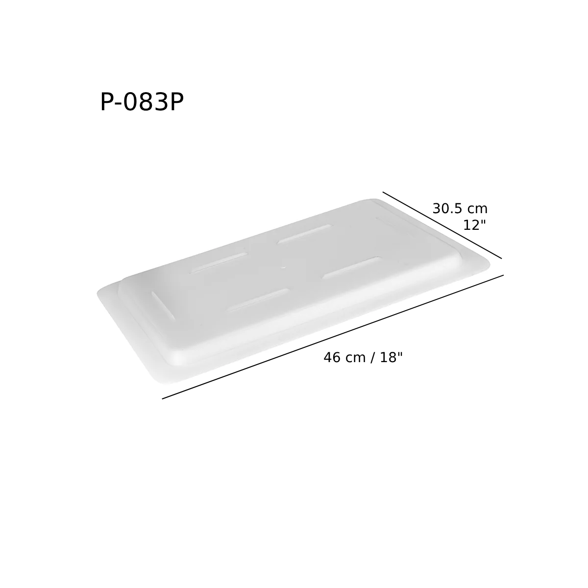 White Half-size Cover for P-072C/P-067C/P-068C, 18"x12" (P-083P) - Chefcoca
