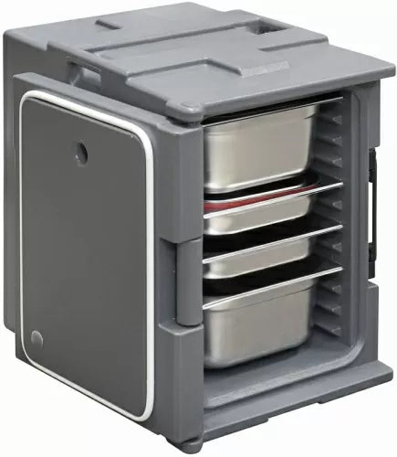 Insulated Polyethylene Food Pan Transport Carrier with Front-Loading Design (non-Electric) - Chefcoca