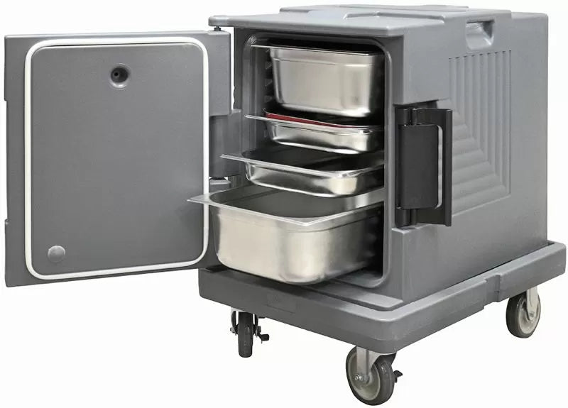 Insulated Polyethylene Food Pan Transport Carrier with Front-Loading Design (non-Electric) - Chefcoca