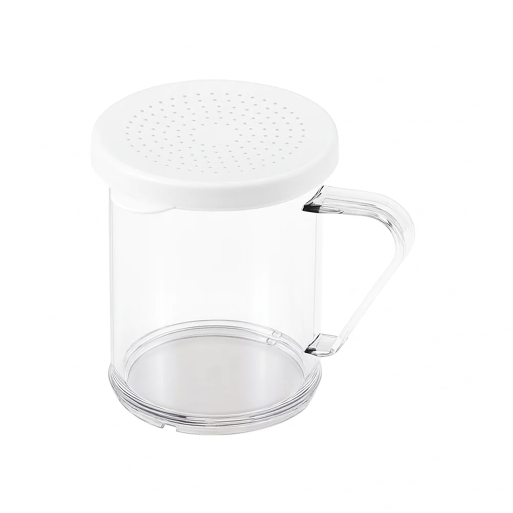 JW-SK280P,10 oz Shaker Dredge,White Lid,W/Parsley Lid,PE+PC - Chefcoca