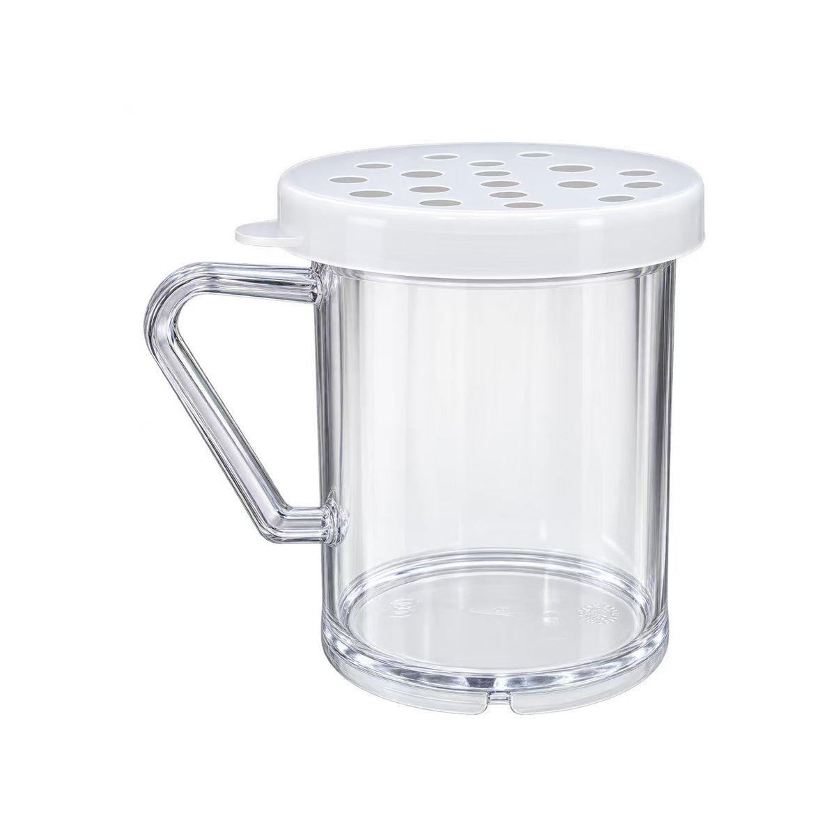 JW-SK280P, 10 oz Shaker Dredge,White Lid, large hole