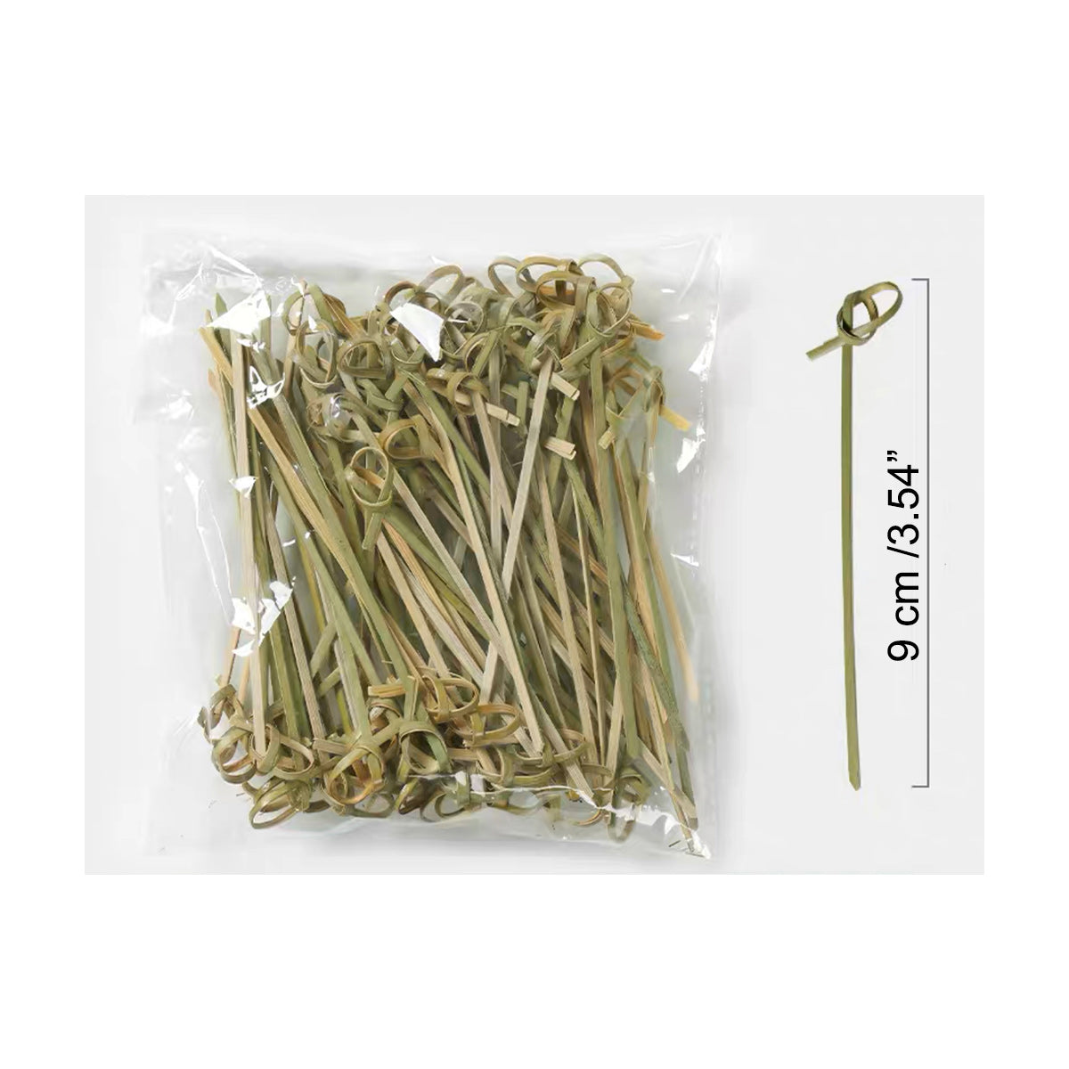 Knotted Bamboo Skewers 100 pcs/bag (9cm-18cm) - Chefcoca
