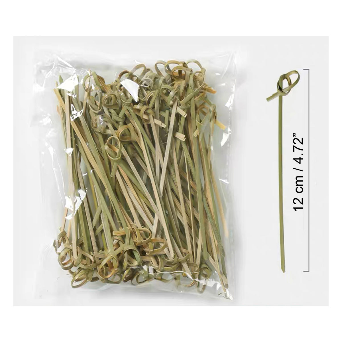 Knotted Bamboo Skewers 100 pcs/bag (9cm-18cm) - Chefcoca