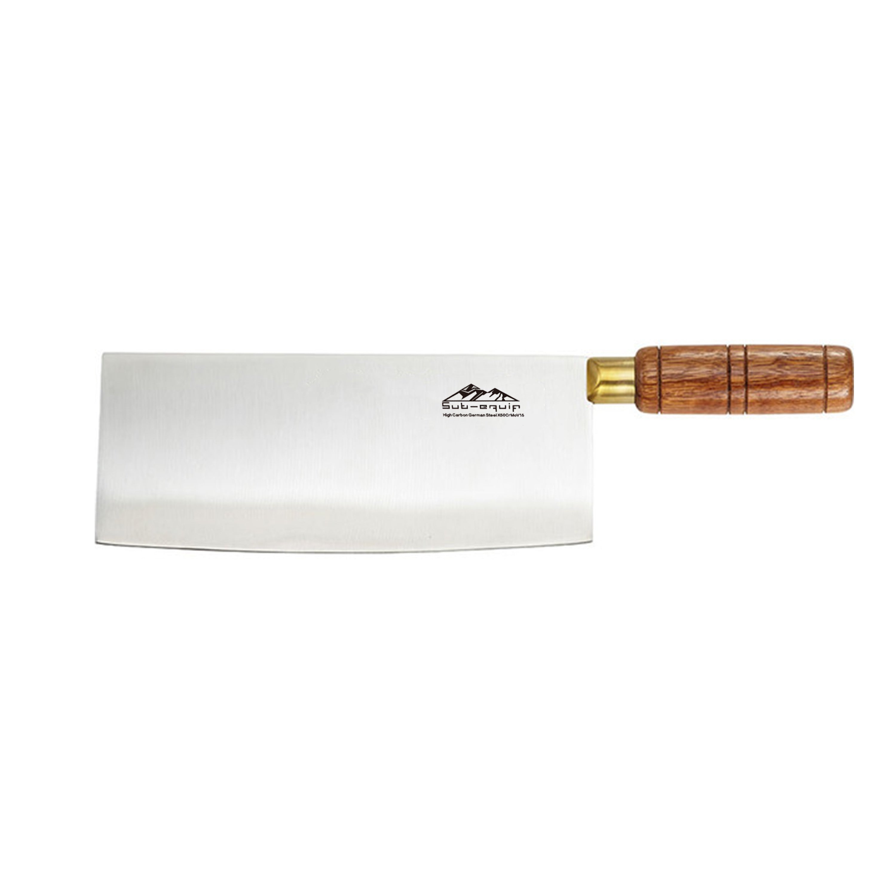 Sub-equip, Chinese Chef's Knife, high-carbon steel blade with wooden Handle (KC-795) - Chefcoca