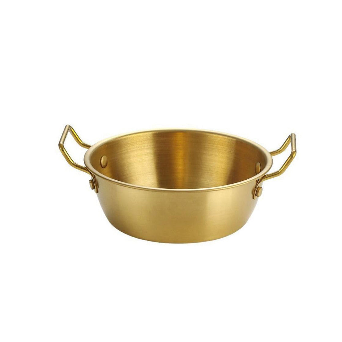 304 stainless steel Korean Style Bowl With Double Handles-golden - Chefcoca