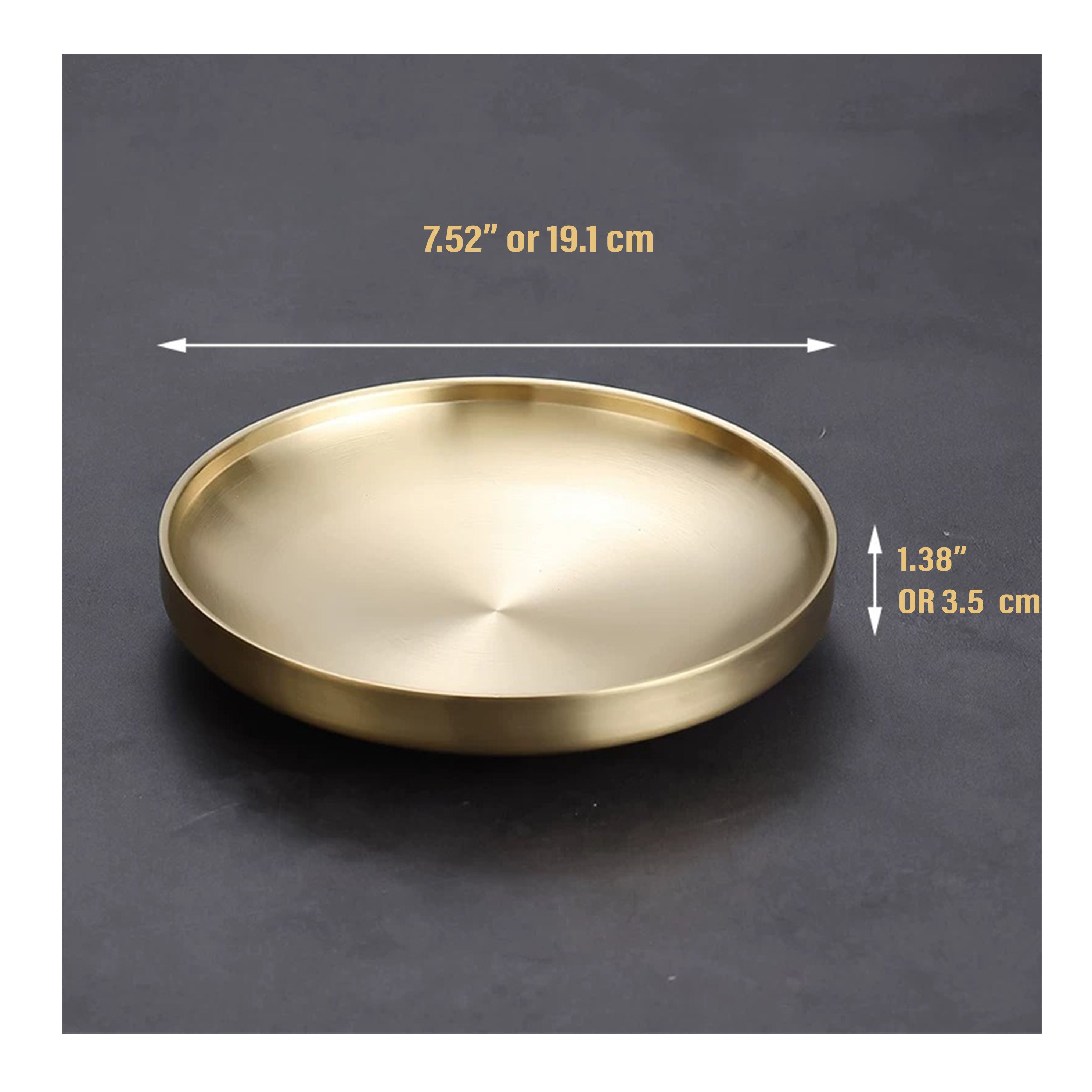 Double-wall hollow heat insulation stainless steel anti-scald serve tray (19.1 cm) - Chefcoca