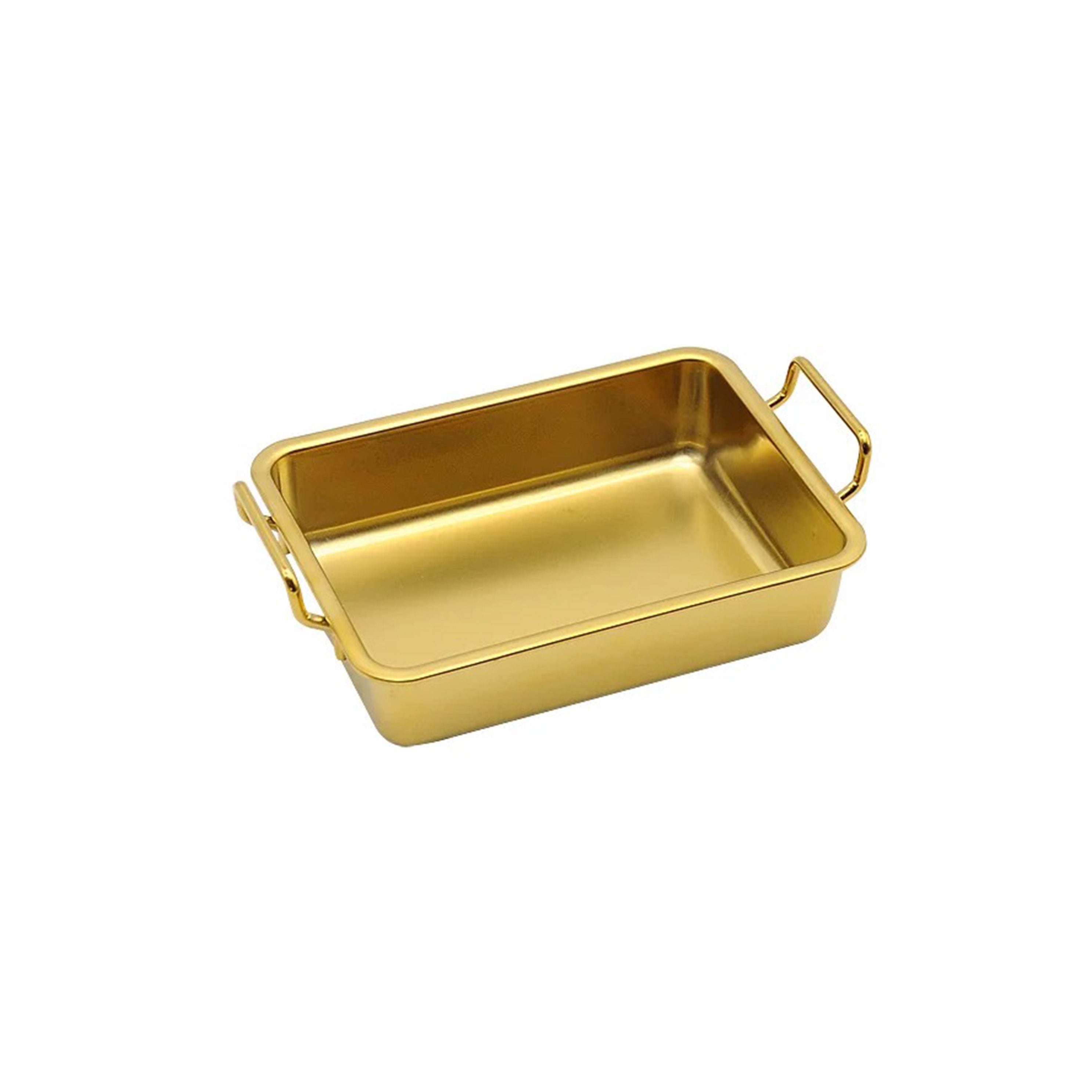 Golden Stainless Steel SquareDeep Bowl with Double,7" - Chefcoca