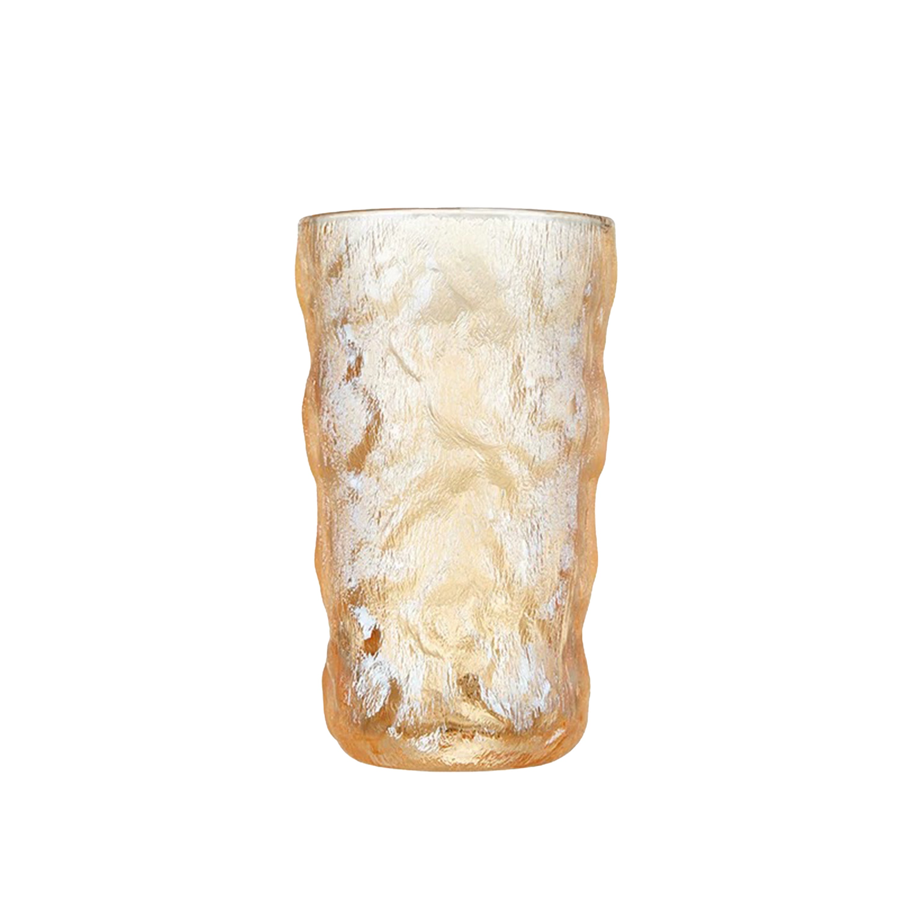 355ML, Heavy Glacial Pattern Glass Cup, Decoration Drinking Glasses (12oz), 12PCS - Chefcoca