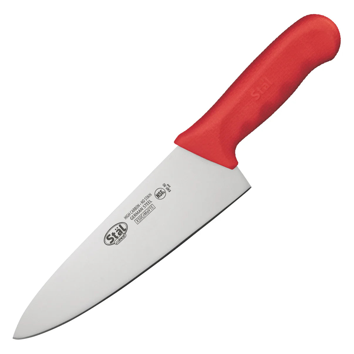 KWP-80R - Stäl 8" Chef's Knife - Red - Chefcoca