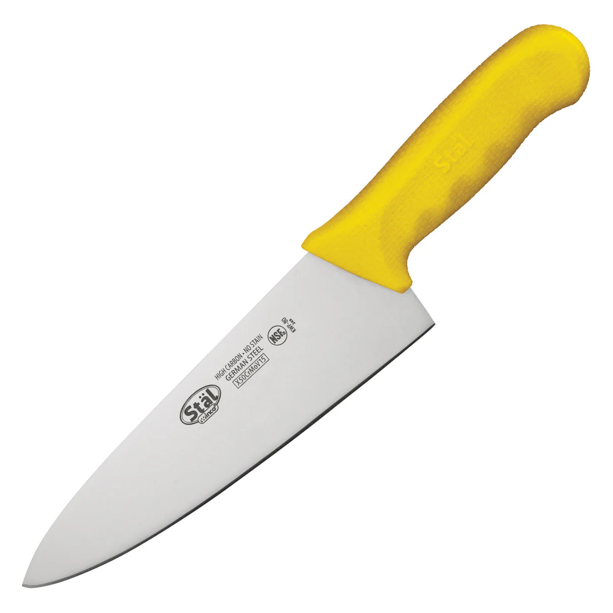 KWP-80Y - Stäl 8" Chef's Knife - Yellow - Chefcoca